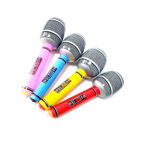 SUPVOX 12pcs Blow up Microphones Swimming Pool Inflatable Microphone Party Inflatable Microphones Float Microphone for Swimming