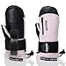 devembr Skifäustlinge Wasserdicht, Fäustlinge Snowboard mit Handgelenkschutz, Skihandschuhe Touchscreen Kompatibel, Snowboardhandschuhe, Rosa S