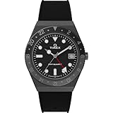 Timex Men's Q GMT 38mm Watch - Triple Black with Rubber Strap