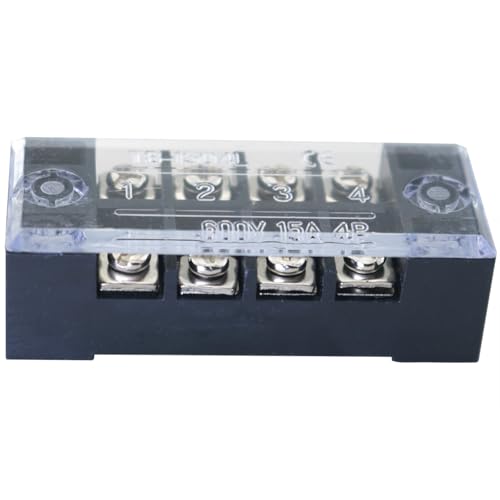 Bloque de terminales TB1504 de 4 posiciones con tornillos y doble fila de cobre 3