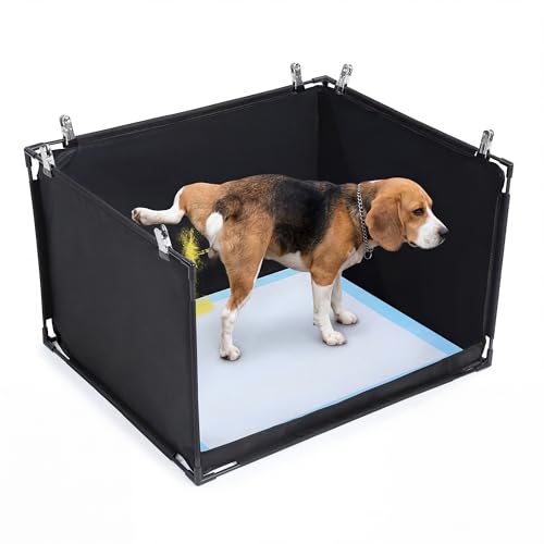 Lumisnug Puppy Pad Holder with High Walls No-Spill Indoor Dog Pee Tray for Large & Small Breeds Foldable Puppy Litter Box Waterproof Dog Toilet for House Training (64 x 54 x 40 cm)