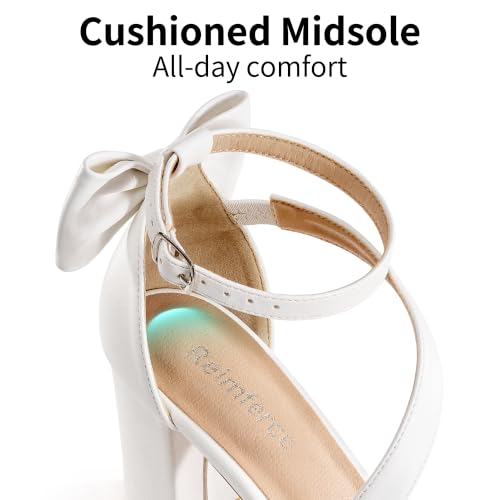 Image of Reimferce Comfortable Block Heels for Women: Cushioned Insole
