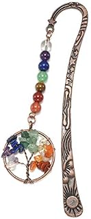 CrystalTears Metal Bookmark Chakra Healing Crystals Tree of Life Bookmarks for Women Student Teacher Graduation Gift for Christmas