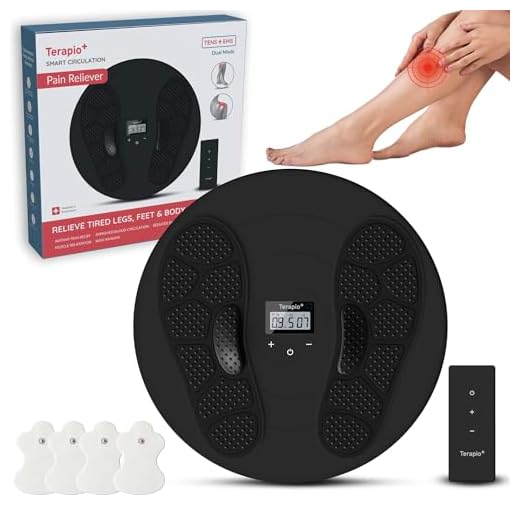 TERAPIO Electro Estimulador Circulatorio. Masajeador de Pies, Piernas y Cuerpo. Aparato de Masaje Médico Certificado para Mejorar la Circulación Sanguínea con Tecnologías de TENS y EMS.