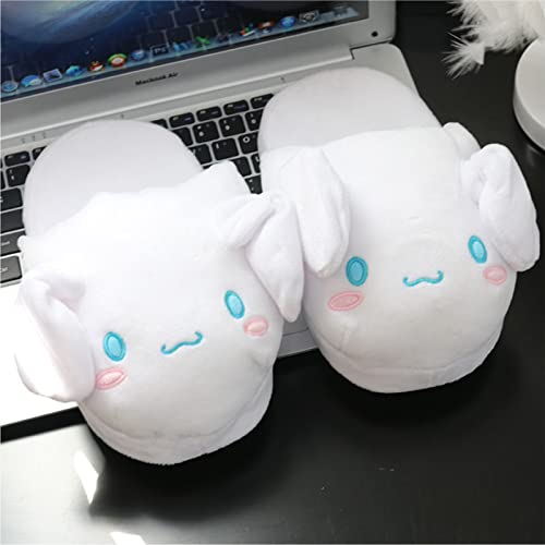 Purism Rabbit Slippers Cute Rabbit Open Toe Slippers That Move Ears Slippers Indoor Home Warm And Comfortable Creative Winter Cotton Slippers (Women Size：7-10) #TOP6