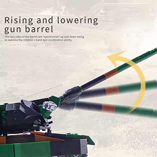 bnwent Panzer-Bausatz - 1:30 Military Series Schwerer Panzer DIY Bausteine Spielzeug Modellbausatz, Geschenke für Kinder… – Bild 6