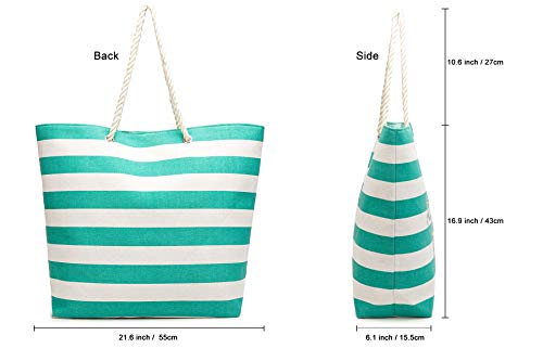 inOne Octopus Beach Bag, 21.6" Large Tote Bag Heavy Duty Handbag with Rope Handles and Sequin Octopus3