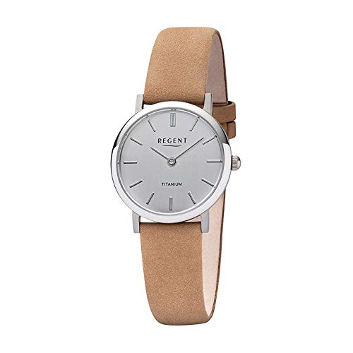 Preisvergleich Produktbild Regent Titan Damenuhr mit Lederband Ø 27,5 mm F-1223