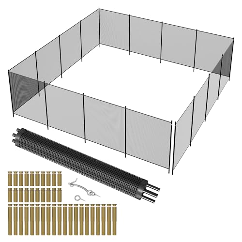 4x72 FT Pool Safety Fence, No-Drill Temporary Fencing for Inground & Above Ground Pools, Tool-Free Removable Mesh Barrier with Stainless Steel Legs, Child & Pet Safety Guard for Backyard by GAOMON - Image 2