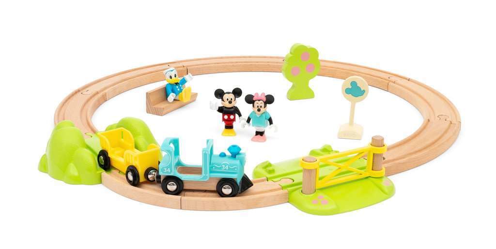 BRIO World 32277 Micky Maus Eisenbahn-Set - Ergänzung der BRIO Holzeisenbahn - Empfohlen ab 3 Jahren