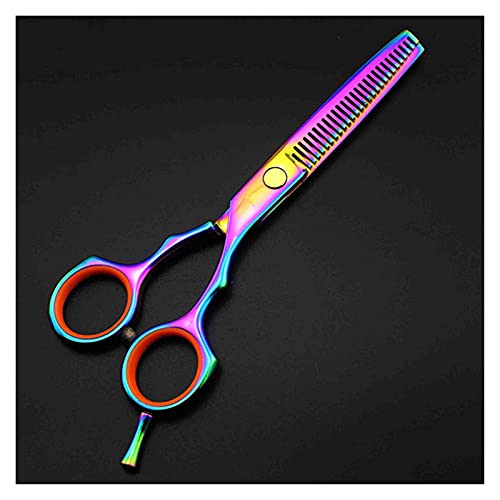 Ciseaux de coiffure amincissants 5.5 pouces coupe de cheveux couleur vert argent