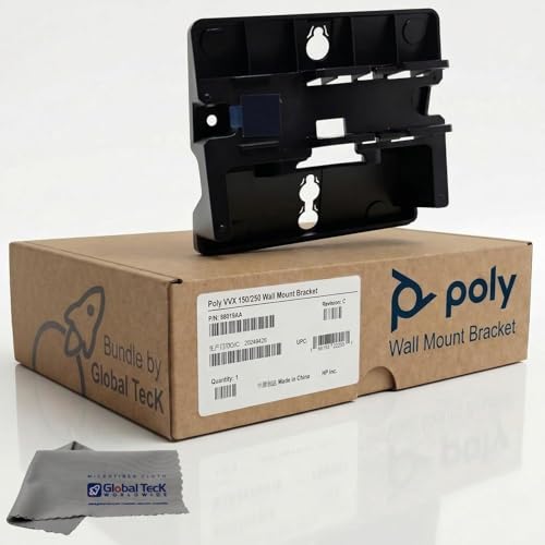 Soporte de pared Polycom VVX 150 250 para evitar caídas y escritorios saturados