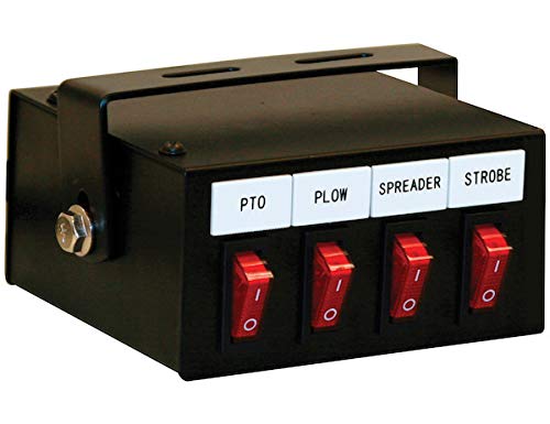 6391104, Switch Panel, 4 Rocker Switch Box, Back-Lit, Fused w/Relay & Circuit Breaker for Snow Plow, Crane, Tow Truck, Wrecker, Rollback & More!