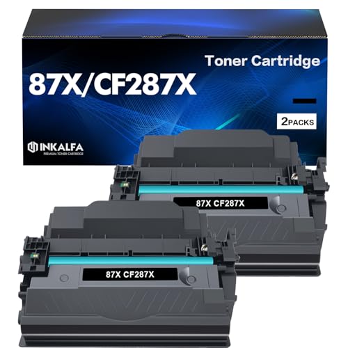 Image of CF287X 87X Black Toner Cartridge for HP Printer M506 Pro M501 Compatible for HP 87X 87A CF287A Toner for HP LaserJet Enterprise M506 M506dn M506n M506x M501 M501dn MFP M527 M527dn Printer Ink 2 Pack