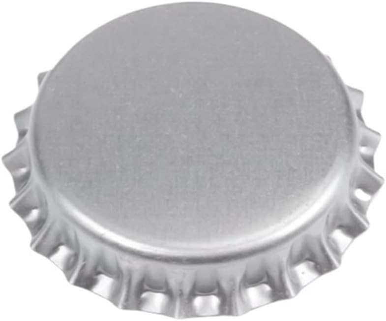 100 Pcs/Lot Beer Bottle Cap Lids for Homebrew Bar Tools Gold/Silver/Black Capping Bottling Caps(Silver)