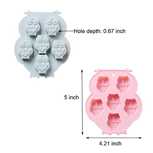 Provivid 2-Pack Mini Owl Silicone Molds Halloween Set For Chocolate Candy Cake Cupcake Soap Baking Jello Cookie Wax Crayon Melts Diy Making Mold #TOP1