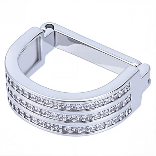 CABODYALS Bague de Cravate Carrée Classique Argentée avec Strass et Zircone Cubique pour Homme Fermoir Solide Cristal Brillant Accessoire pour Mariage Fête Bijoux Cadeau – vue 7