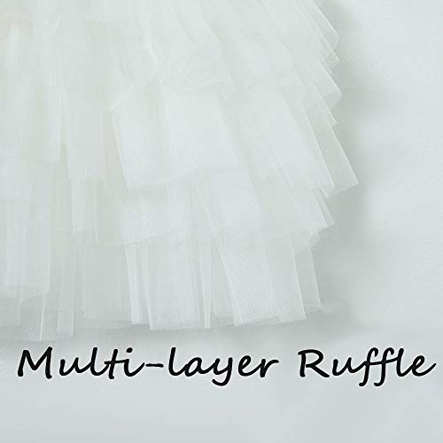 Cilucu Baby Girls Birthday Party Dress Toddlers Sparkly Flower Girl Dress Tutu Kids Princess Christening Dress Baby Kids Sleeveless Dress New Years Gift Rose Gold White Size 18-24 Months #TOP3