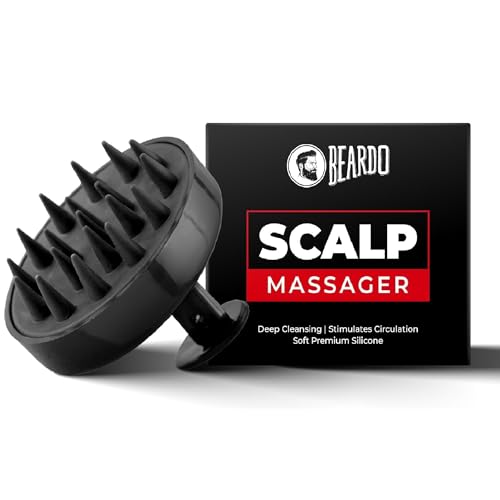 BEARDO Scalp Massager For Hair With Removable Handle | Soft Silicone Bristles For Dry Massage, Oil & Shampoo Hair Brush, Super Soft Bristles, Exfoliating | Scalp Massager For Men & Women BEARDO Scalp Massager For Hair With Removable Handle | Soft Silicone Bristles For Dry Massage, Oil & Shampoo Hair Brush, Super Soft Bristles, Exfoliating | Scalp Massager For Men & Women