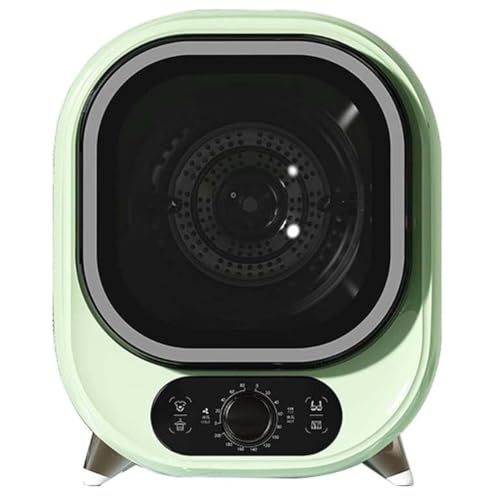 CYMYYDS Mini-Wäschetrockner mit Belüftung, 5 kg kompakter belüfteter Kondensator, tragbare Wäscheschleuder mit 0,8 kg Tragfähigkeit, 2 Temperatureinstellungen, für Wohnungen und kleine Räume,Green