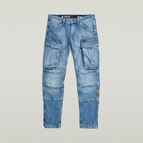 Miniatura 5 de G-Star Rovic Zip 3d Regular Tapered Denim Jeans, Jeans Para Hombre, Azul Antique Faded Uniform Blue D23077-D761-H150 , 29w 30l