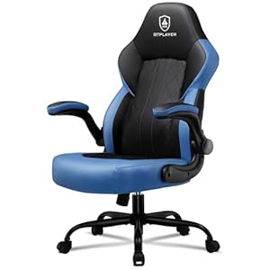 GTPLAYER Gaming Chair,Ergonomic Computer Desk Chair with Footrest and Lumbar Support, High Recliner Chair with 360° Swivel Seat and Headrest (Blue)