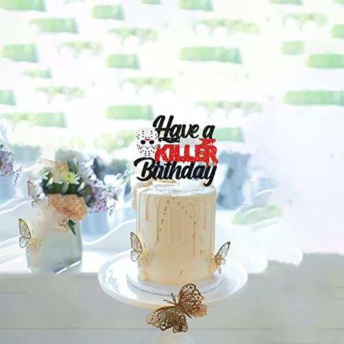 Halawawa Have A Killer Birthday Cake Topper, Halloween Theme Birthday Party Decorations, Horror Friday The 13Th Birthday Party Cake Decor,, Kids Boy Man Girl Happy Bday Party Supplies #TOP5