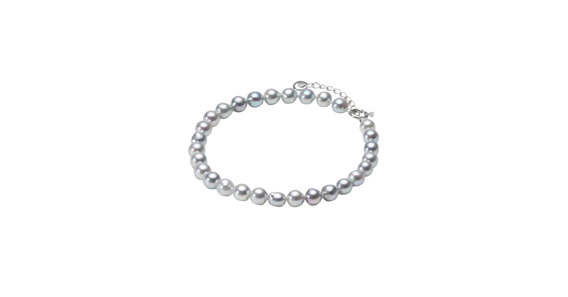 Amazon.co.jp: Moon Label K18WG Women's Pearl Bracelet, Gift