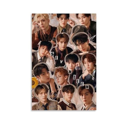KEEP MARY Seventeen Kpop Group Póster Vintage Pintura Decorativa Lienzo Arte de Pared Salón Póster Dormitorio Pintura 40 x 60 cm (40 x 60 cm)