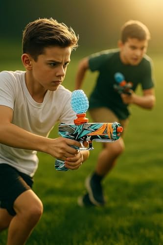 Image of SUPER TOY Gel Blaster Gun Automatic Pistol with Rechargeable Battery and 10,000 Water Balls Electric Outdoor Target Games for Kids Boys