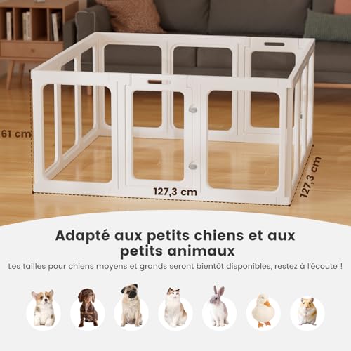 Enclos robuste pour chiot Gardner Pet - Clôture transparente et modulable facile à assembler - 12