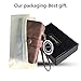 AOXONEL Women's Small Bifold Leather wallet Rfid blocking Ladies Wristlet with Card holder id window Coin Purse (Brown)
