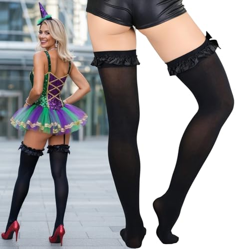 Image of ToBeInStyle Women's Back Satin Bow Thigh Hi