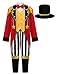 ReliBeauty Circus Ringmaster Costume for Kids 2 Pieces Set with Hat, 8/140