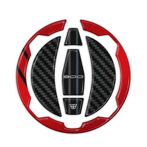 Autocollant moto compatible Kawasaki Z900 2023 2024 protège réservoir rouge 3D