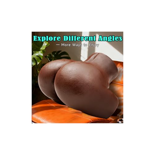 Image of BIG SHOCKED Black Goddess Realistic Sex Doll for Men, Natural Angle Fit Sex Dolls Sex Toy Big Ass Male Sex Toys Fake Pocket Pussy Stroker with 2 Hole Deeper Vagina & Tight Anal Soft Butt Adult Toys