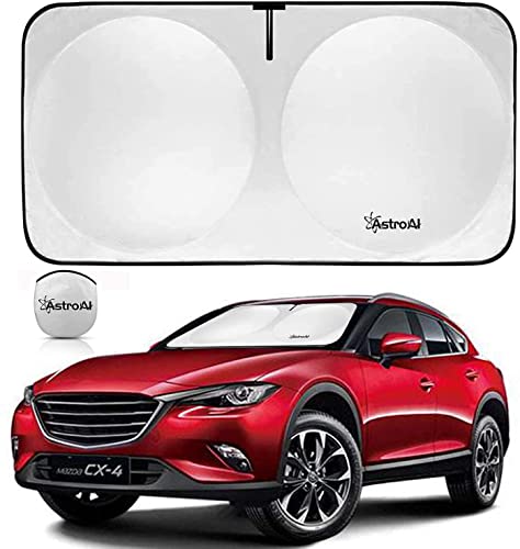 AstroAI Windshield Sun Shade, Foldable Car Sun Shade for Windshield Blocks UV Rays Sun Visor Protector Sunshade-Protect and Cool Your Vehicle Interior (Medium 63.04 x 31.52 inches)