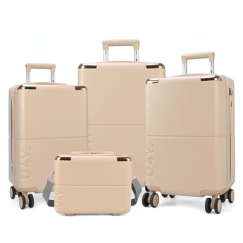 Conjunto De Malas De Viagem 3 Peças Com Frasqueira Up4you Cor:Bege
