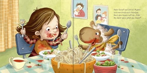 Mein Kuschelschaf und ich: Liebevoll gereimtes Pappbilderbuch über Lieblingskuscheltiere für Kinder ab 2 Jahren