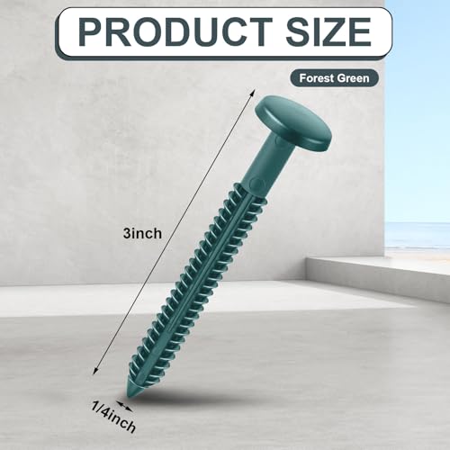 image for Blulu 18 Pcs 3 Inch Vinyl Shutter Fastener Window Panel Peg Lok Pin Pe