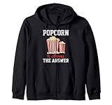 Photo Gallery popcorn is always the answer funny popcorn lover felpa con cappuccio Photo Gallery popcorn is always the answer funny popcorn lover felpa con cappuccio