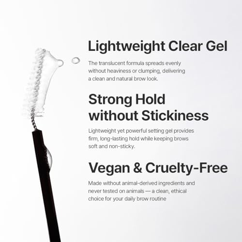 Image of Espoir Laminating Eyebrow Clear Gel, Easy Shaping with Uniquely Designed Applicator, Long-Lasting & Smudge-Free, Non-Sticky and Lightweight Formula, Natural Look, Vegan, 0.1 fl oz