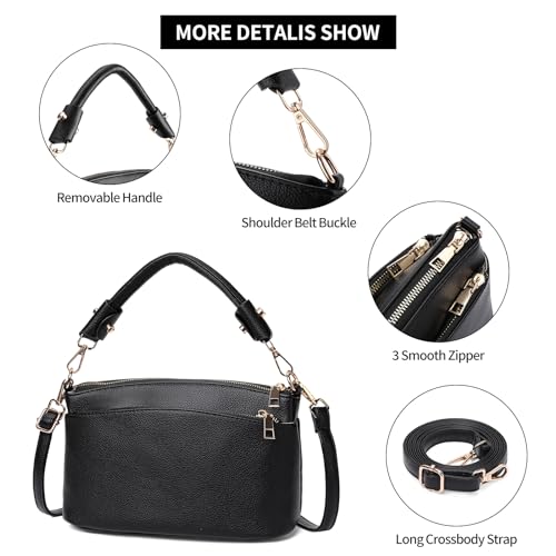 Crossbody Bag for Women, Vegan Leather Top Handle Handbags Small Shoulder Purse4