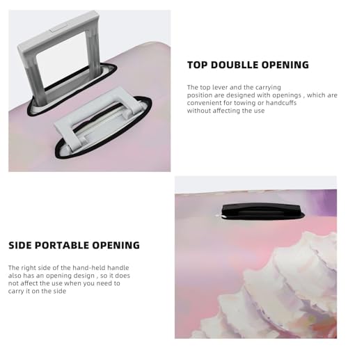 Single Conch Shell Elastic Travel Luggage Covers Dustproof Scratch-Resistant Suitcase Protector Fit 22-24 Inch3