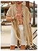 Verdusa Men's Knit Poncho Open Front Fringe Fall Loose Cardigan Cape Knit Shawl Wrap Khaki Large