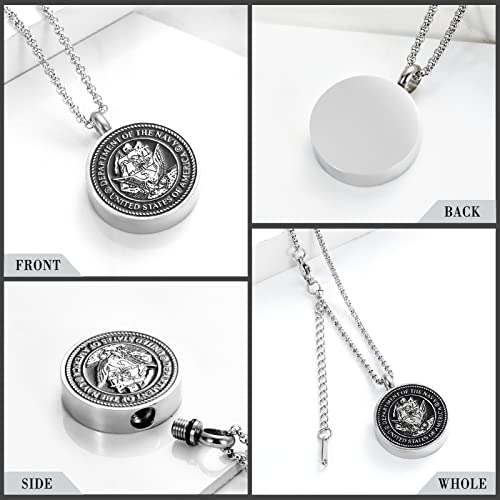 Hearbeingt Cremation Jewelry for Ashes USA Army/Air Force/Navy/Firefighter Memorial Urn Necklace for Ashes Keepsake Pendant for Women Men3