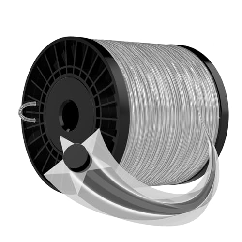 Forever Speed Trimmerfaden 2.4mm*100m,Rasentrimmer Faden Trimmer Schnur,Mähfaden für Rasentrimmer und Freischneider,Schwarz Grau, Stern