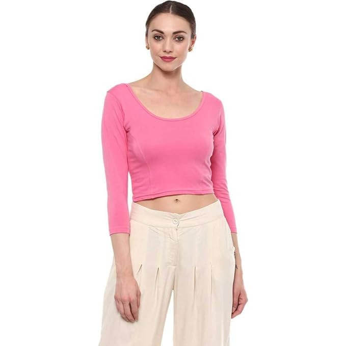 Stretchable Cotton Saree Blouse Readymade for Women Free Size