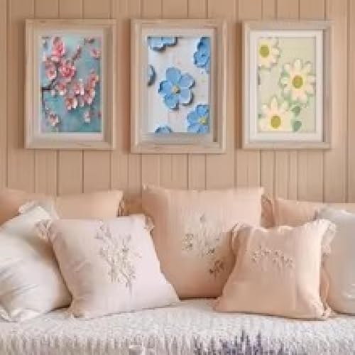 Décoration murale haut de gamme en toile stéréoscopique | Peinture de fleurs XINBAO 60 x 90 cm