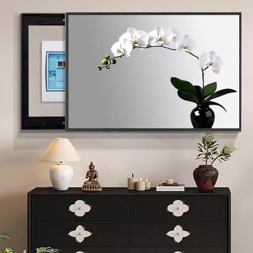 Miroir pour compteur d'électricité à fleurs pour embellir le hall d'entrée de votre maison